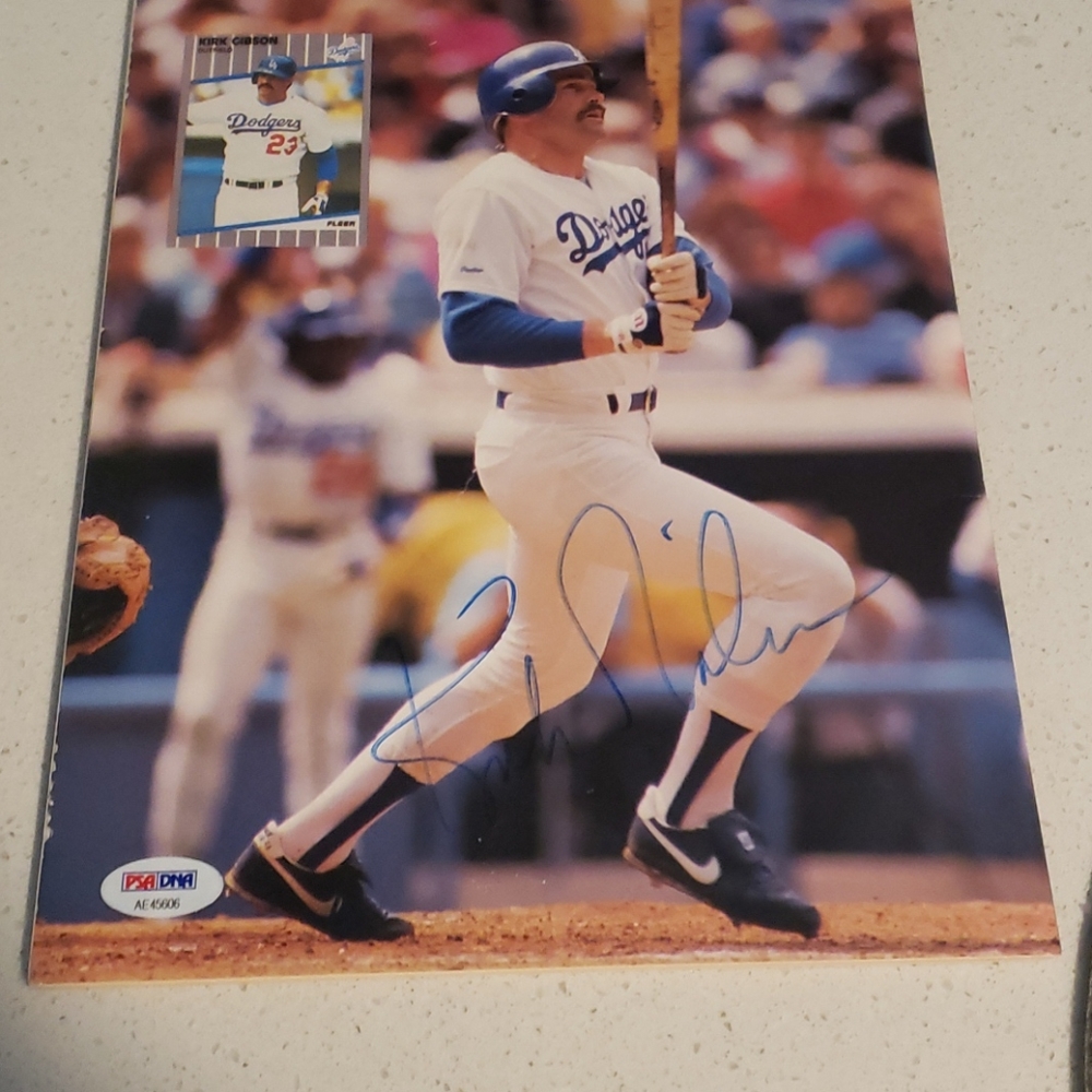 Signed by Kirk Gibson. PSA.